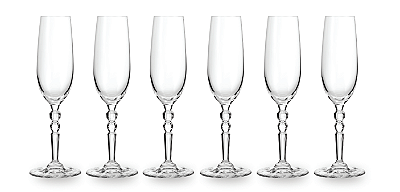 Jogo De 6 Peças De Taças Em Vidro Para Espumante 250ml