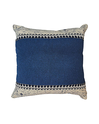 Almofada Com Letras Florencia Azul 60cm