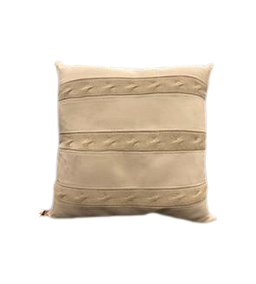 Almofada Com Trança De Tricô A-309 Areia 45cm