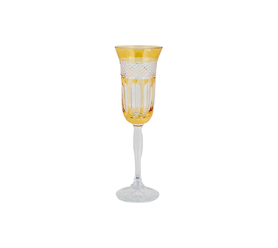 Taça Em Cristal Lodz Para Champanhe Âmbar Classic Unitária 150ml