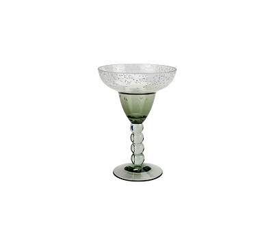 Jogo De 6 Taças Para Coquetel Com Detalhe Bolhas Verde 300ml