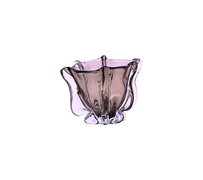 Cachepot Em Murano Pointy Vintage Rose 21x22x32cm