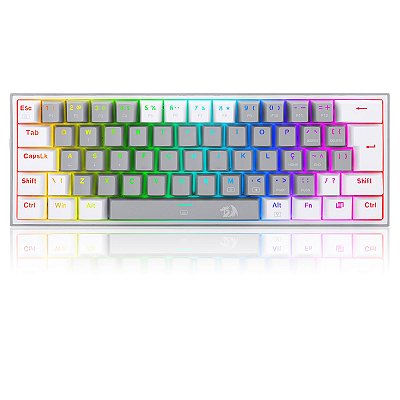 Teclado Mecânico Gamer Compacto Redragon Fizz Lunar Dusk 60% GW
