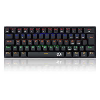 Teclado Mecânico Gamer Compacto Redragon Lakshmi K606R Iluminação Rainbow