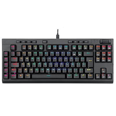 Teclado Óptico Redragon Broadsword Pro RGB Preto K588RGB-PRO