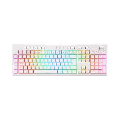 TECLADO ÓPTICO GAMER BRAHMA PRO RGB  BRANCO