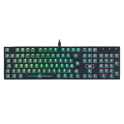 TECLADO MECÂNICO GAMER DEVARAJAS-BAREBONE EDITION PRETO RGB