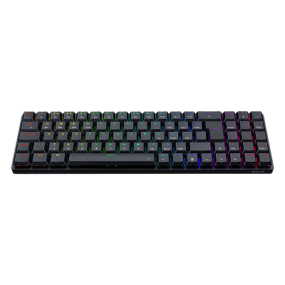 TECLADO MECÂNICO GAMER ASHE PRO RGB PRETO SWITCH MARROM