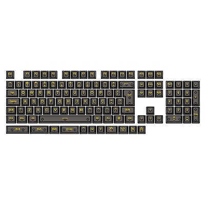 Conjunto de Keycaps ABNT2 Redragon Crystal Black A138 PT