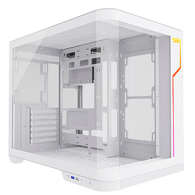 Gabinete Redragon Wideload Extreme Vidro Curvo Branco