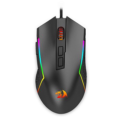 Mouse Gamer Redragon Trident Lite – Design Ergonômico, Leve e Preciso