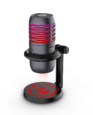 Microfone Gamer Redragon Nebula GM211 – USB | LED RGB com Suporte de Mesa
