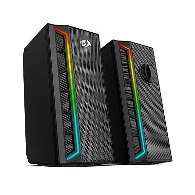 Caixa de Som Gamer Redragon Calliope GS580 – RGB, 10W PMPO, Conexão USB + P2, Design Minimalista – Preta