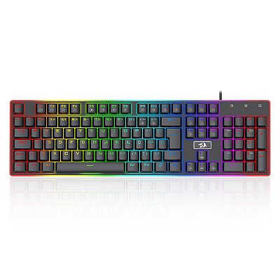 Teclado Gamer Redragon Ratri K595RGB PT-BROWN – Mecânico, Switch Marrom, RGB com Borda Iluminada, Full Size, ABNT2, Hotswap