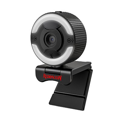 Webcam Gamer Redragon Oneshot USB com LED Integrado Full HD 1080p 30FPS – GW910
