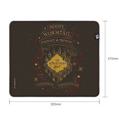 Mousepad Gamer Redragon X Harry Potter Marauder’s Map – Edição Especial Marrom | Tamanho M 320x270x3mm