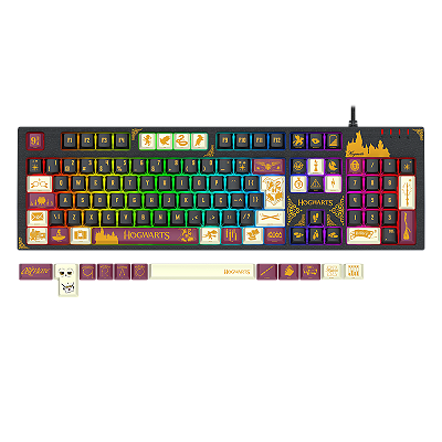 Teclado Gamer Redragon x Harry Potter Hogwarts: Edição Especial Amsa RGB - Switches Marrom - HP-592 RGB
