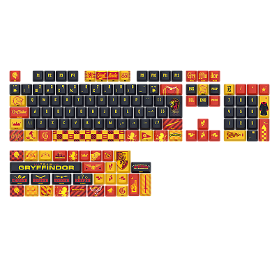 Kit de Keycaps Redragon x Harry Potter Grifinória - PBT Dye Sub - 136 Teclas - HP-944