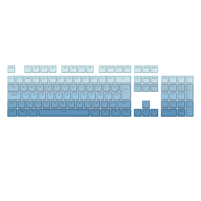 Kit de Keycaps Redragon Degradê Azul ABNT2 106 Teclas ABS Doubleshot A134 PT