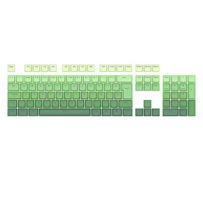 Kit de Keycaps Redragon Degradê Verde ABNT2 106 Teclas ABS Doubleshot A140 PT