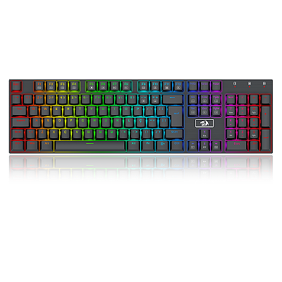 Teclado Mecânico Gamer Redragon Devarajas RGB – Switch Marrom, Full Size, USB-C, Alumínio, ABNT2 – K556RGB (PT-BROWN)