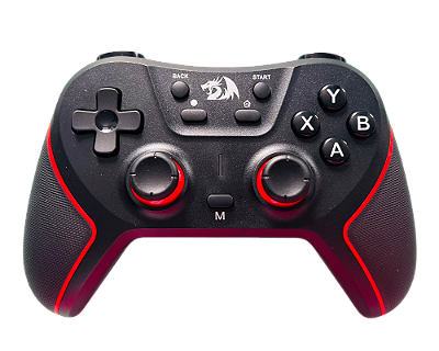 Controle Gamer Redragon Sempiten G712 – Preto e Vermelho com Suporte para Celular