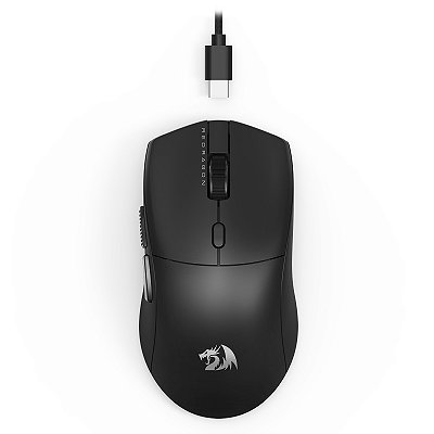 Mouse Gamer Ultraleve Redragon Neva M815 – 45g, PAW3395, 26000 DPI, 8000Hz, 6 Botões, Preto