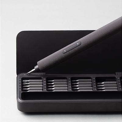 Kit Parafusadeira Elétrica de Precisão Hoto 25-em-1 Cinza – Reparo Profissional para Eletrônicos