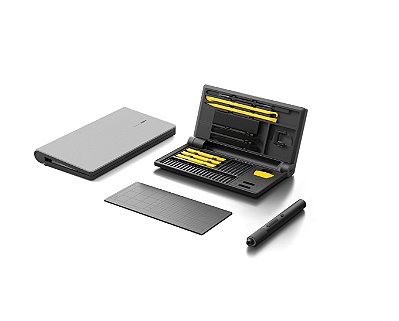Kit de Ferramentas de Precisão HOTO Pro com Parafusadeira Elétrica – 26 Bits | Design Ultra Compacto e Profissional