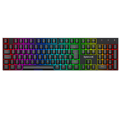 Teclado Magnético Gamer Redragon Dharma Preto RGB Full Size 8K Rapid Trigger SOCD Case em Alumínio K556RGB-M