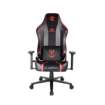 Cadeira Gamer Redragon Flamengo Victory FL808 Oficial Licenciada Pistão Classe 4 Braços 3D Reclinação 175° Até 135KG