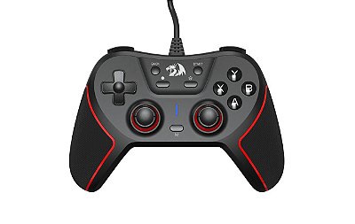 Controle Gamer Redragon Ephemera Preto e Vermelho USB G713