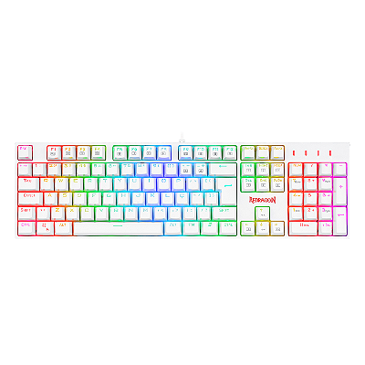 [SE] Teclado Óptico Redragon Surara Pro RGB Branco K582RGB-PRO COM FIO