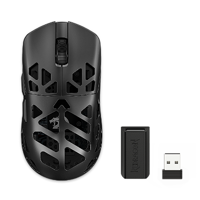 Mouse Gamer Redragon Prism Ultra Preto Corpo em Magnésio Sensor PAW3395 26000 DPI 8000 Hz 55g Tri Mode