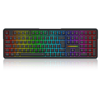 Teclado Mecânico Gamer Redragon Antonium Pro RGB Preto Full Size ABNT2 Switch Manbo Hotswap Keycaps Doubleshot ABS Gaske