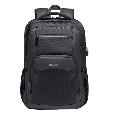 Mochila Redragon GB-112 Preta Tecido Oxford 900D Capacidade até 21 Litros Bolsos Secretos