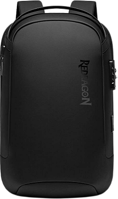 Mochila Redragon GB-121 Preta Capacidade até 23 Litros Filme 900D com Trava Numérica Bolso para Notebooks até 15.6” com Porta USB Tipo-A e Tipo-C para Carregamento
