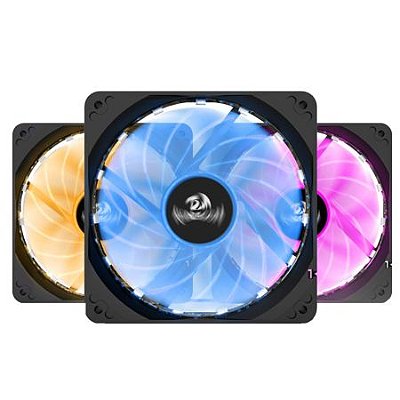 Kit Fan com 3 Unidades Redragon, RGB 120mm, GC-F006