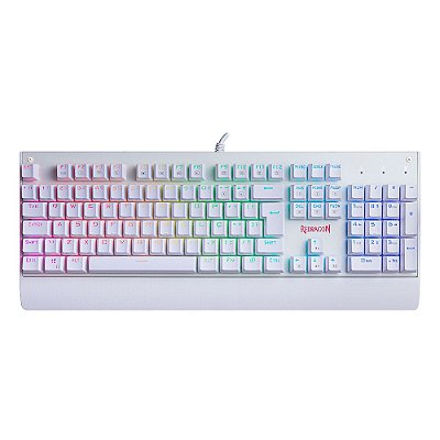 Teclado Redragon Kala Lunar White K557W RGB ABNT2