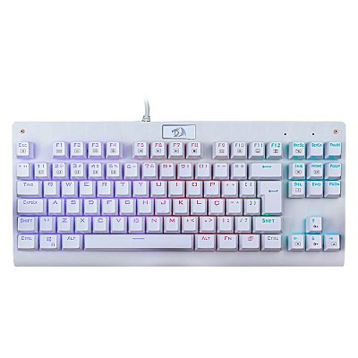 Teclado Redragon Lunar Dark Avenger K568W RGB White ABNT2