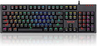 Teclado Mecânico Redragon K592RGB-Pro, Amsa-Pro, Switch Azul ABNT2