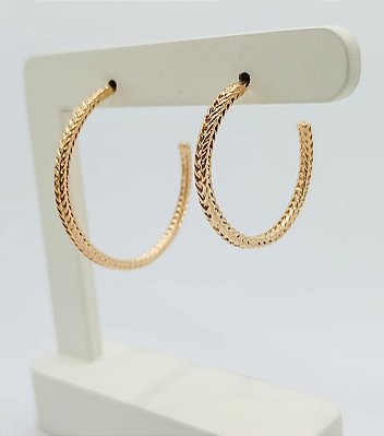 Brinco Argola Diamantada