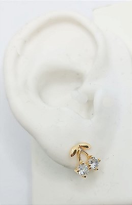 Brinco Cereja Zirc. Cristal