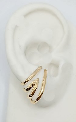Brinco Ear Hook 3 Fios Martelado