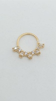 BRINCO PIERCING FURO ZIRCONIAS REDONDA
