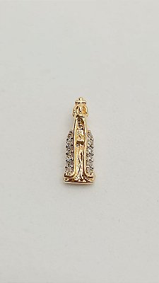 Pingente Nossa Sra Fátima Cravejado
