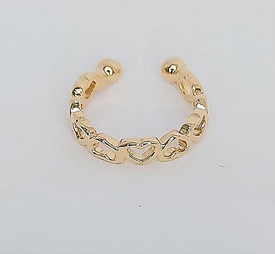Brinco Piercing fake corações vazados BRLJ048