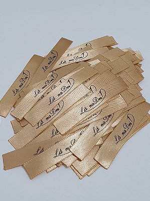 Etiqueta de cetim personalizada - 10mm x 8cm - 500 unidades