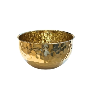 BOWL INOX MARTELADO DOURADO 18CM CX80