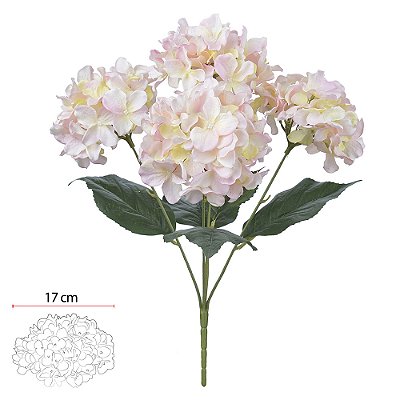 HORTENSIA X5 (ROSA CLARO) 50cm